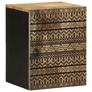 Schwarzer Hänge-Badezimmerschrank Mango Massivholz