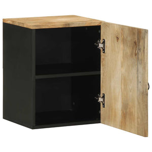 Schwarzer Hänge-Badezimmerschrank Mango Massivholz