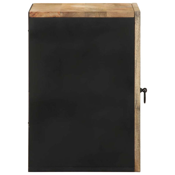 Schwarzer Hänge-Badezimmerschrank Mango Massivholz