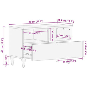TV-Schrank Mango Massivholz 70cm