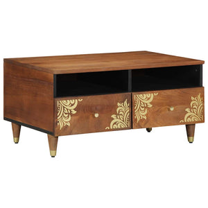 Couchtisch Honigbraun Mango Massivholz 80x54 cm