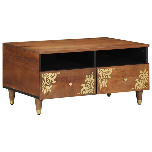 Couchtisch Honigbraun Mango Massivholz 80x54 cm
