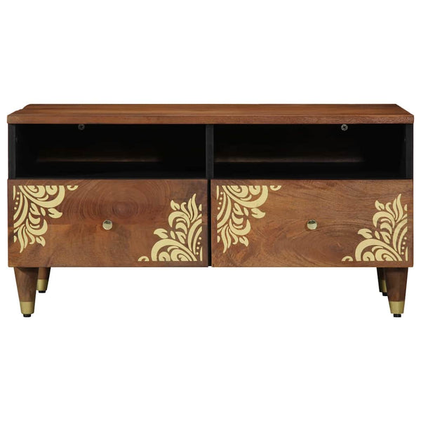 Couchtisch Honigbraun Mango Massivholz 80x54 cm