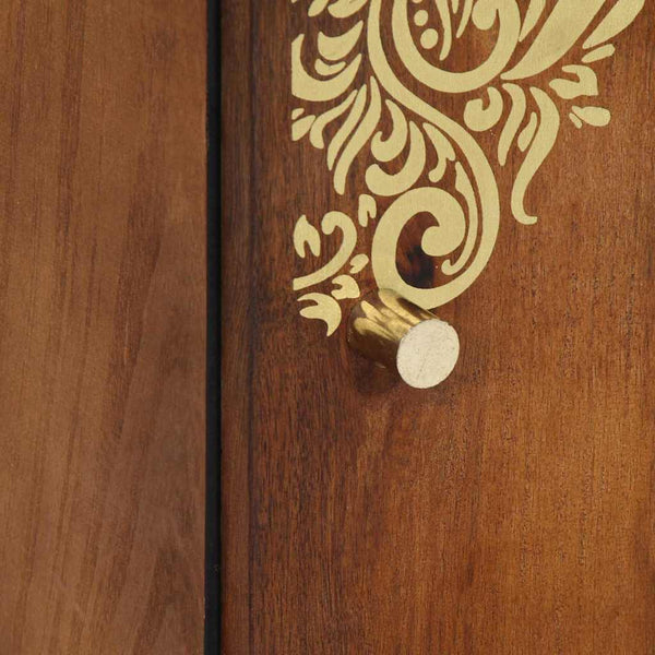 Highboard mit Regal Mango Massivholz Braun