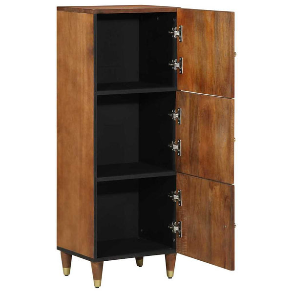 Highboard mit Regal Mango Massivholz Braun