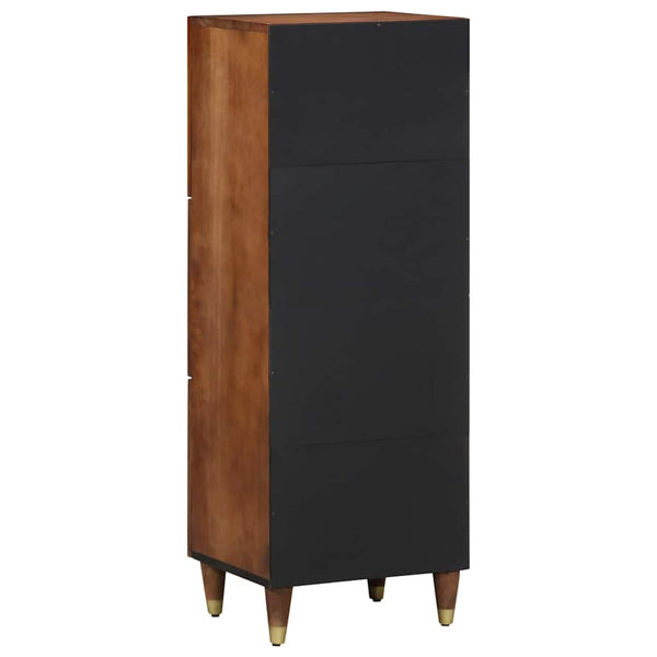 Highboard mit Regal Mango Massivholz Braun