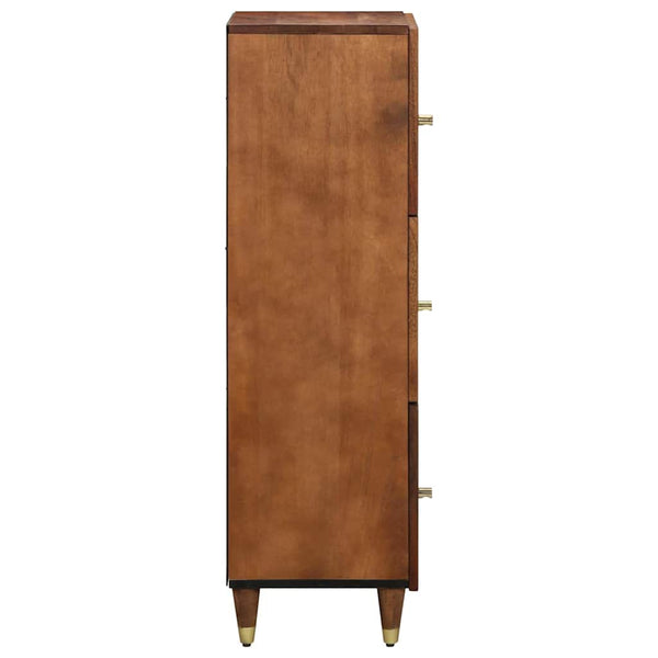 Highboard mit Regal Mango Massivholz Braun