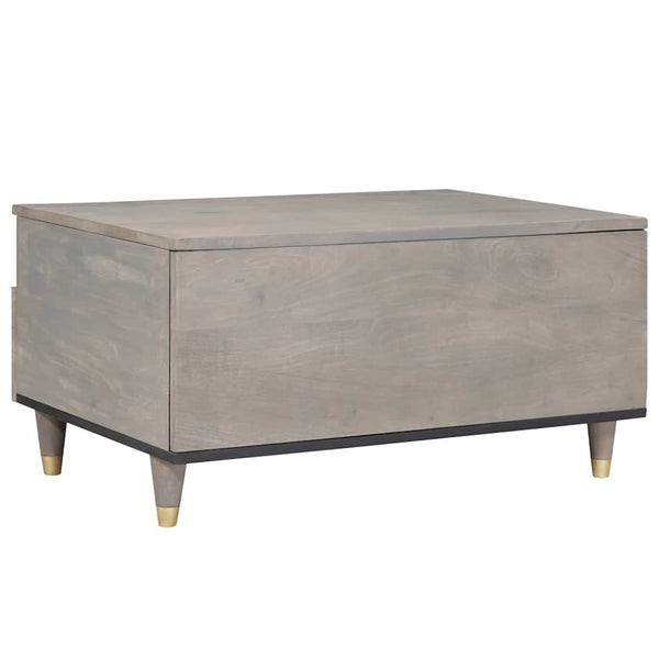 Grauer Couchtisch Mango Massivholz