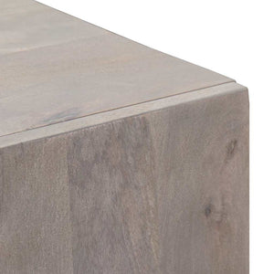 Graues und goldenes Highboard Mango Massivholz