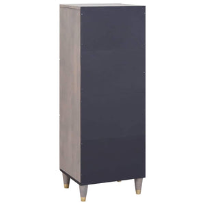 Graues und goldenes Highboard Mango Massivholz
