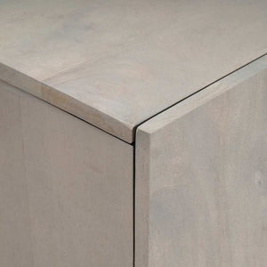 Highboard Grau/Gold Mango Massivholz 60x100 cm
