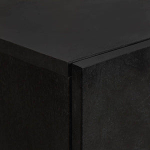 vidaXL Highboard with Shelf Black 60 x 33 x 100 cm Solid Mango Wood