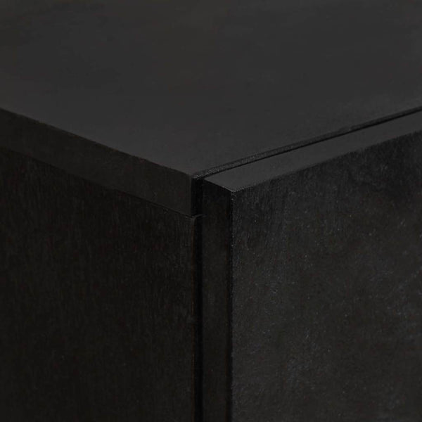 vidaXL Highboard with Shelf Black 60 x 33 x 100 cm Solid Mango Wood