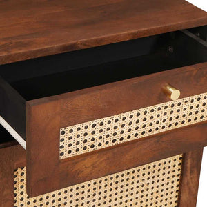 vidaXL Nightstands with Drawers 50 x 33 x 60 cm Solid Mango Wood