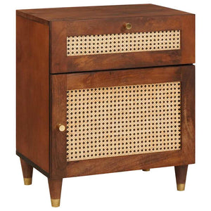 vidaXL Nightstands with Drawers 50 x 33 x 60 cm Solid Mango Wood