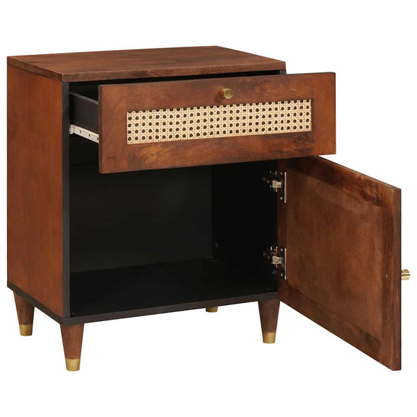 vidaXL Nightstands with Drawers 50 x 33 x 60 cm Solid Mango Wood