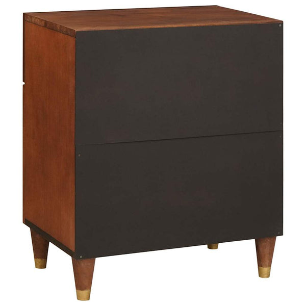vidaXL Nightstands with Drawers 50 x 33 x 60 cm Solid Mango Wood