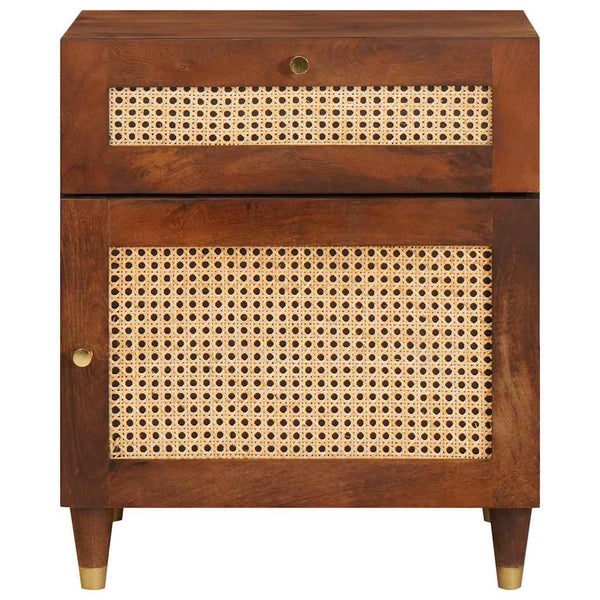 vidaXL Nightstands with Drawers 50 x 33 x 60 cm Solid Mango Wood