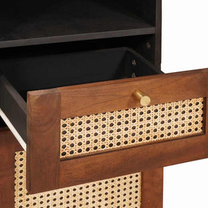 vidaXL Sideboard with Shelf Brown 38 x 33.5 x 160 cm Solid Mango Wood