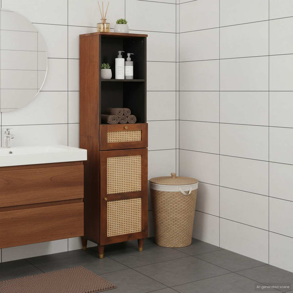 vidaXL Sideboard with Shelf Brown 38 x 33.5 x 160 cm Solid Mango Wood