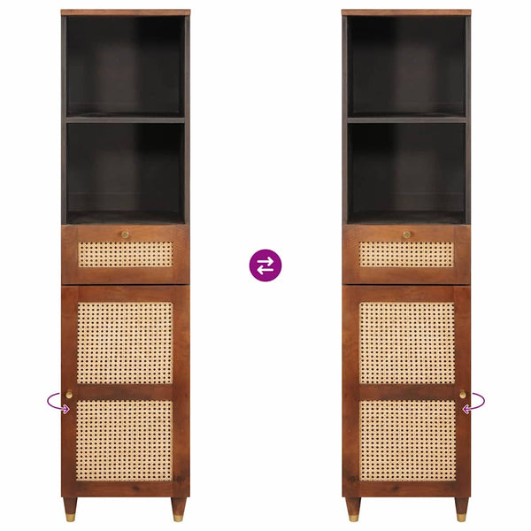 vidaXL Sideboard with Shelf Brown 38 x 33.5 x 160 cm Solid Mango Wood