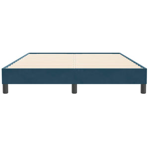 vidaXL Bed Frame without Mattress Dark Blue 140x210 cm Velvet
