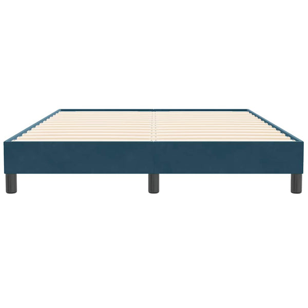 vidaXL Bed Frame without Mattress Dark Blue 140x210 cm Velvet