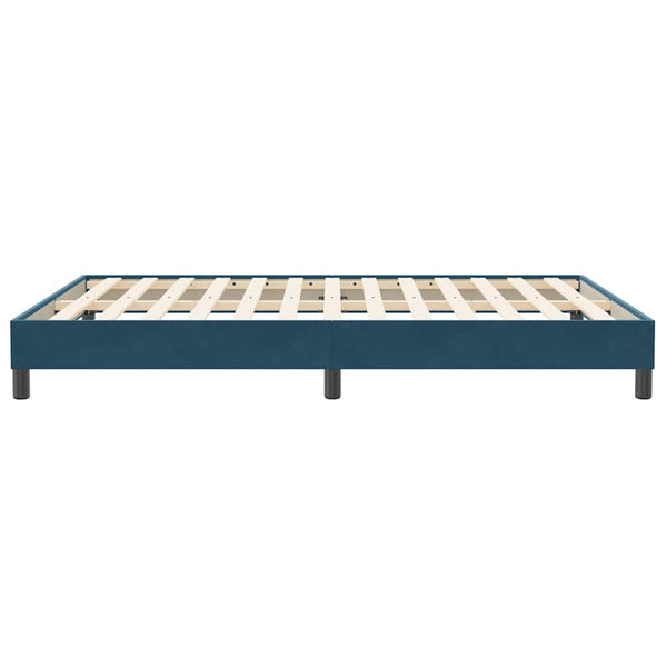 vidaXL Bed Frame without Mattress Dark Blue 140x210 cm Velvet