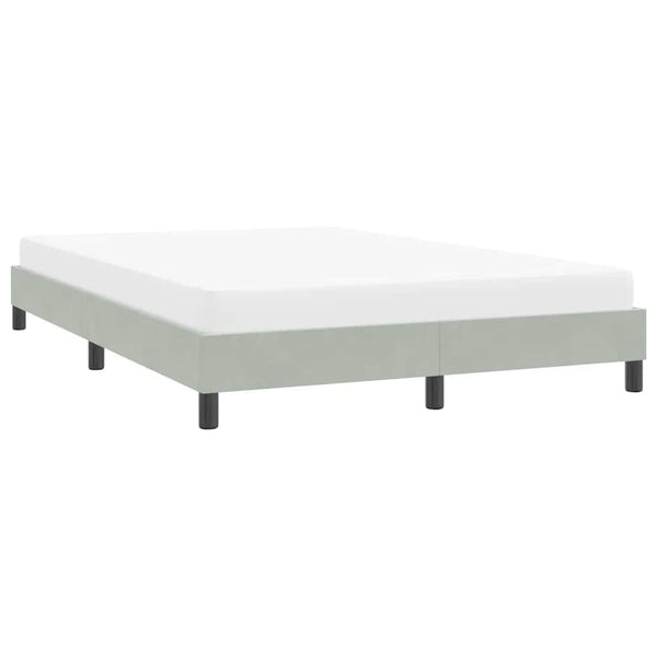 vidaXL Bed Frame without Mattress Light Grey 160x210 cm Velvet