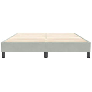 vidaXL Bed Frame without Mattress Light Grey 160x210 cm Velvet