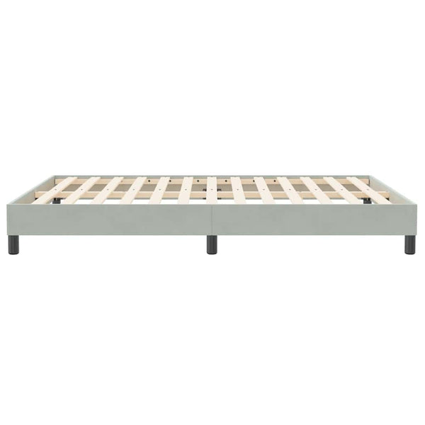 vidaXL Bed Frame without Mattress Light Grey 160x210 cm Velvet
