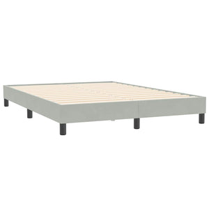 vidaXL Bed Frame without Mattress Light Grey 160x210 cm Velvet