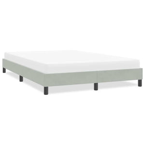 vidaXL Bed Frame without Mattress Light Grey 160x210 cm Velvet