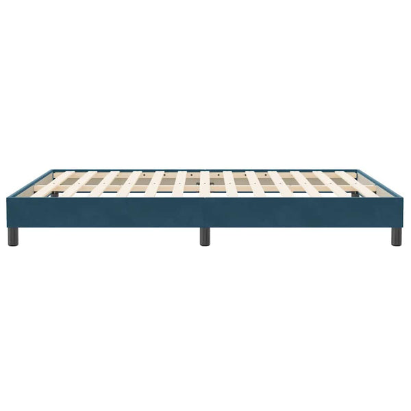 vidaXL Bed Frame without Mattress Dark Blue 160x210 cm Velvet