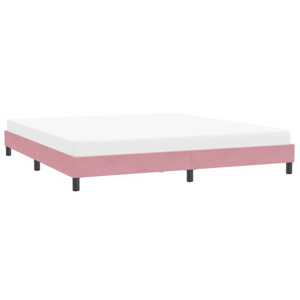 vidaXL Bed Frame without Mattress Pink 200x210 cm Velvet