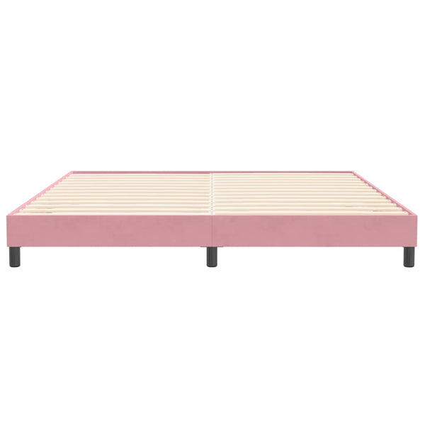 vidaXL Bed Frame without Mattress Pink 200x210 cm Velvet