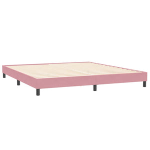 vidaXL Bed Frame without Mattress Pink 200x210 cm Velvet