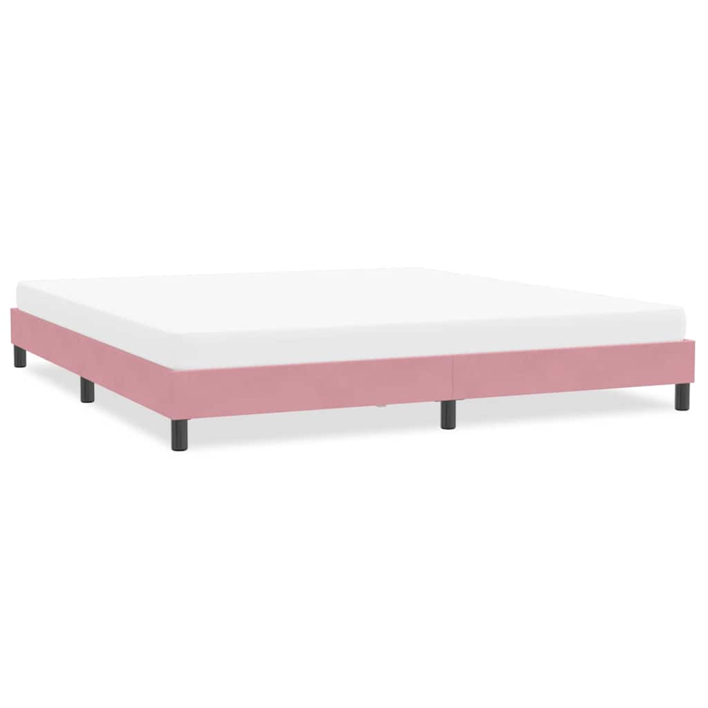 vidaXL Bed Frame without Mattress Pink 200x210 cm Velvet