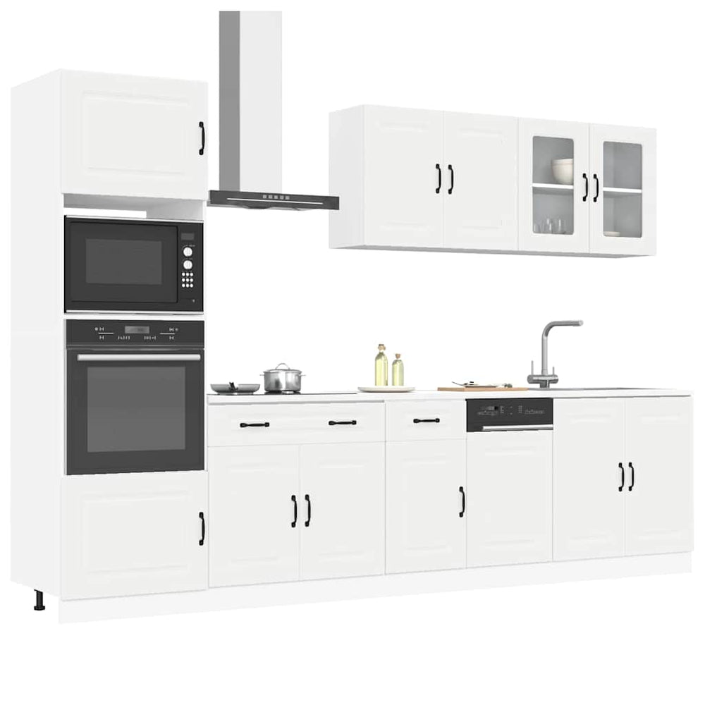 vidaXL 7-Piece Kitchen Cabinet Set Kalmar White Engineered Wood