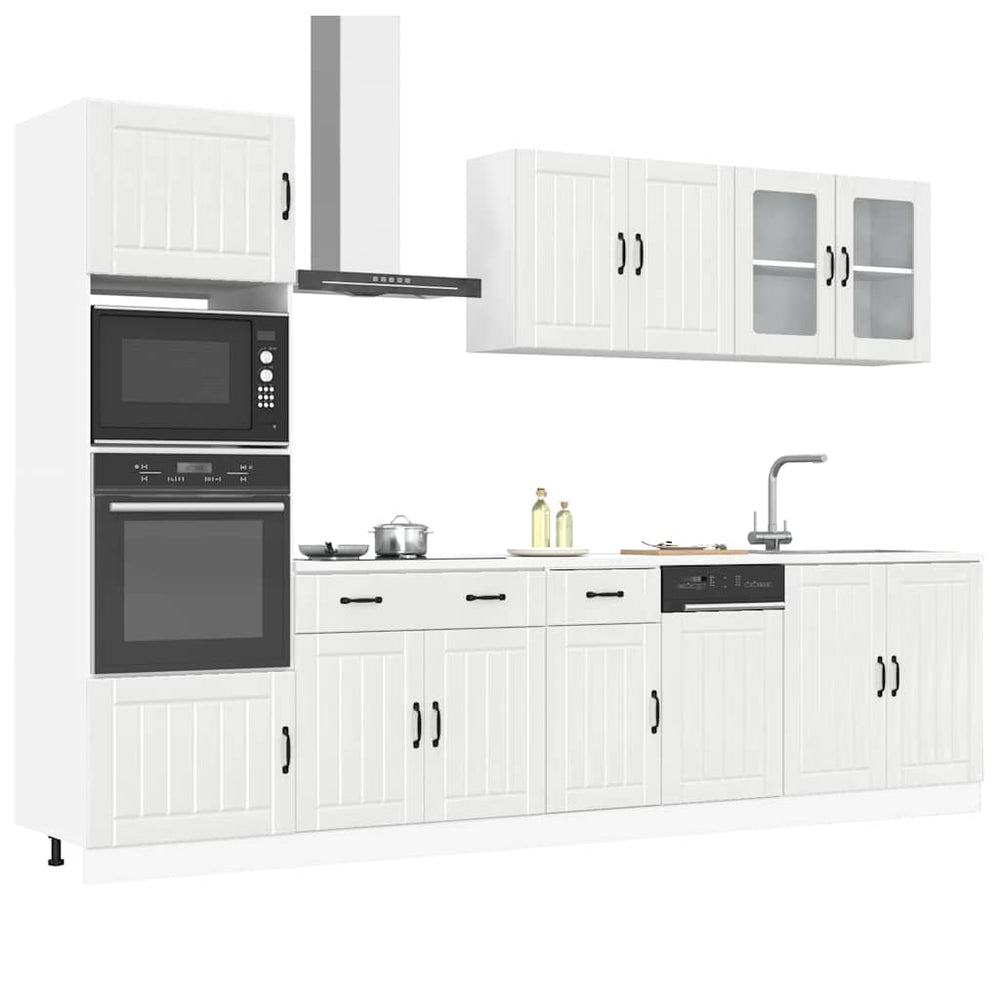 vidaXL 7-Piece Kitchen Cabinet Set Lucca High Gloss White Engineered Wood