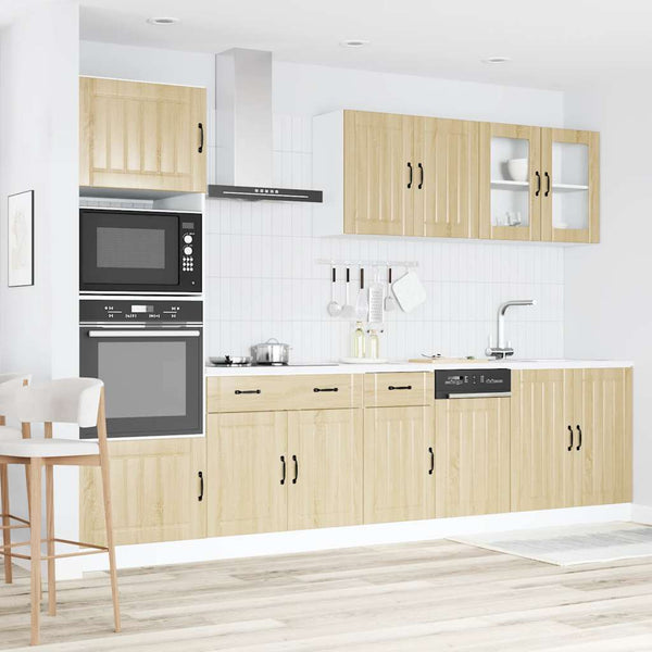 vidaXL 7-Piece Kitchen Cabinet Set Lucca Sonoma Oak Engineered Wood