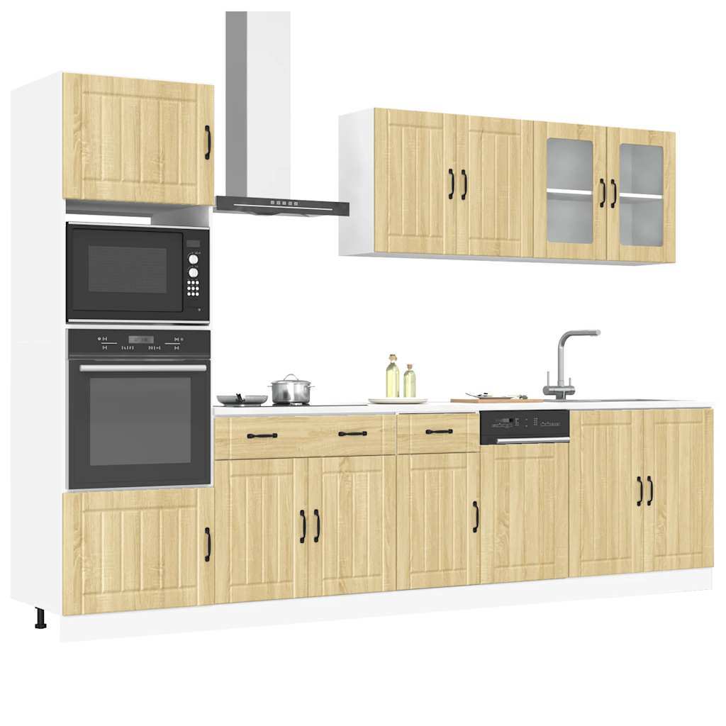 vidaXL 7-Piece Kitchen Cabinet Set Lucca Sonoma Oak Engineered Wood