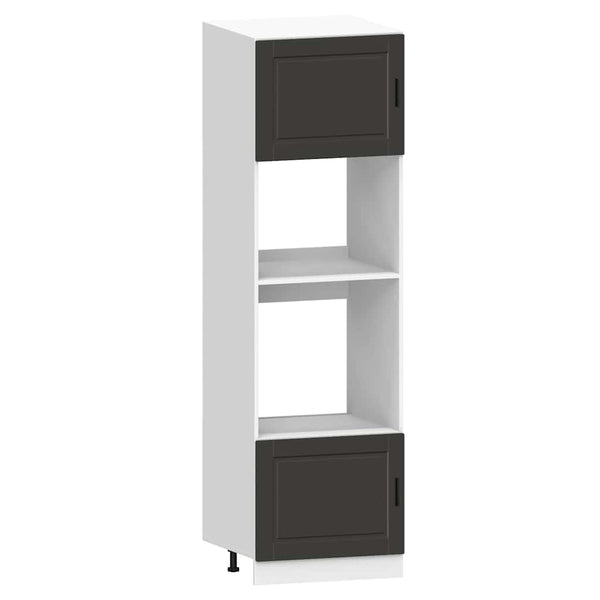 vidaXL 7-Piece Kitchen Cabinet Set Porto Black Engineered Wood