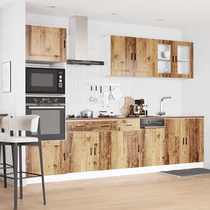 vidaXL 7-Piece Kitchen Cabinet Set Porto Reclaimed Wood Look Engineered Wood