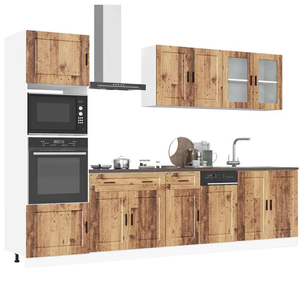 vidaXL 7-Piece Kitchen Cabinet Set Porto Reclaimed Wood Look Engineered Wood