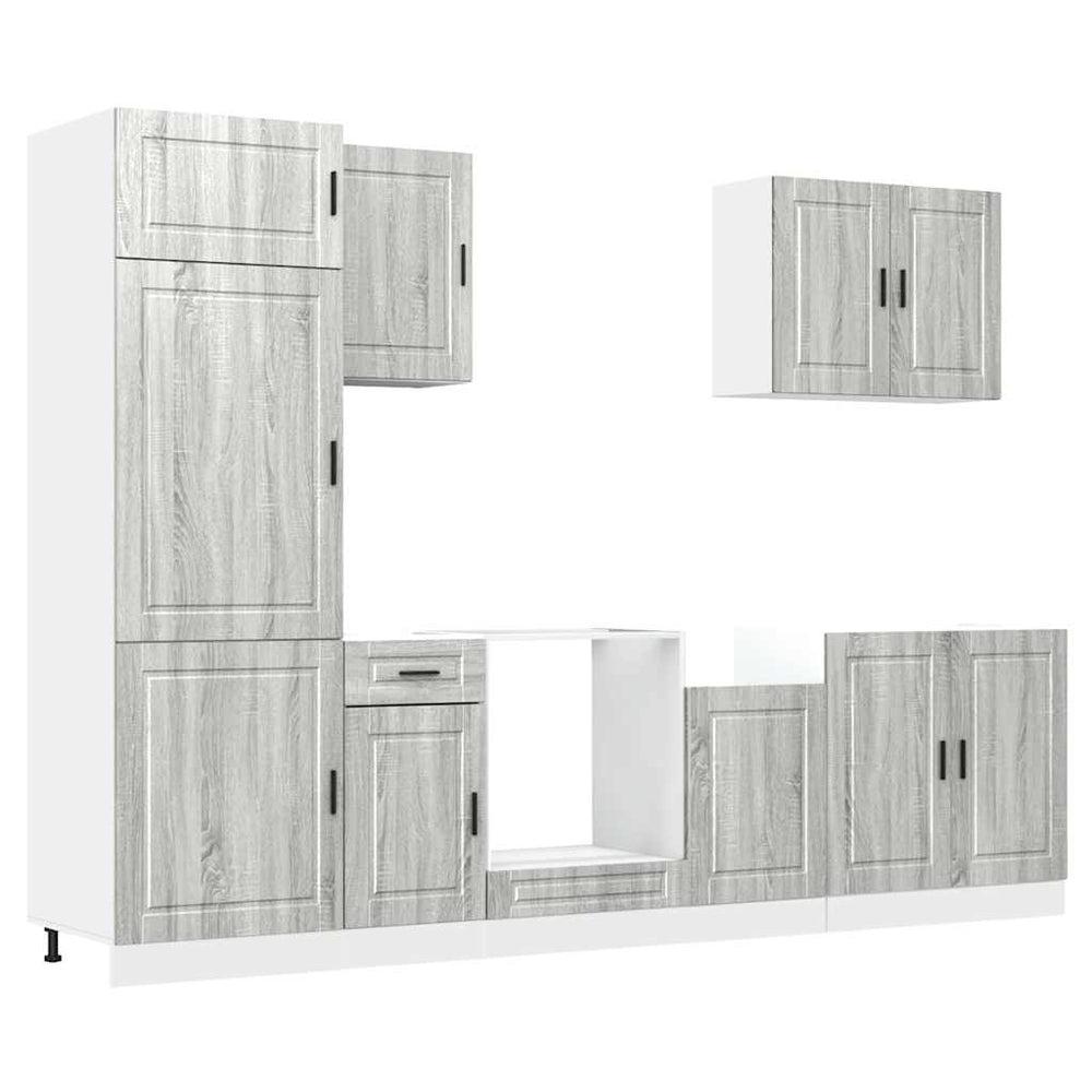 vidaXL 7-Piece Kitchen Cabinet Set Porto Grey Sonoma Engineered Wood