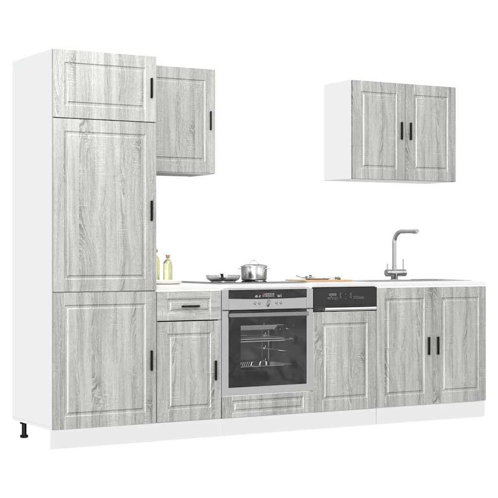 vidaXL 7-Piece Kitchen Cabinet Set Porto Grey Sonoma Engineered Wood