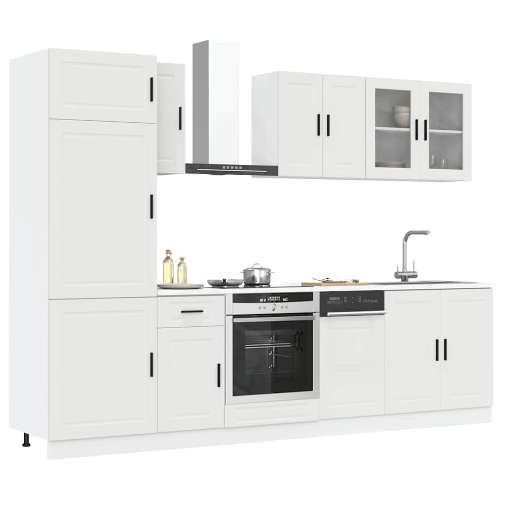 vidaXL 8-piece Kitchen Cabinet Set Porto White Engineered Wood