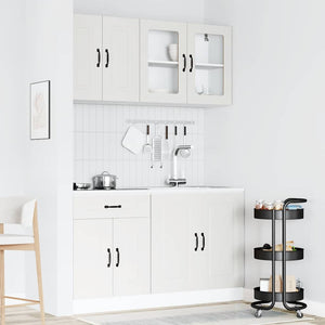 vidaXL 4-Piece Kitchen Cabinet Set Kalmar White Engineered Wood