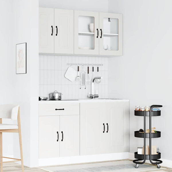 vidaXL 4-Piece Kitchen Cabinet Set Kalmar White Engineered Wood
